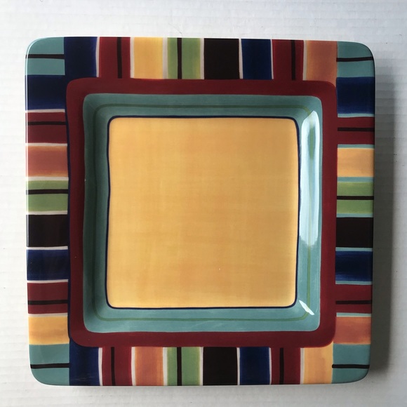 Set Of 2 Tabletops Unlimited “Amherst” Square Dinner Plates 10.5” - Picture 3 of 7